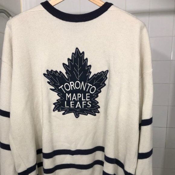 starter Other - *RARE* VINTAGE STARTERS TORONTO MAPLE LEAFS NHL HOCKEY KNIT SWEATER SIZE XL